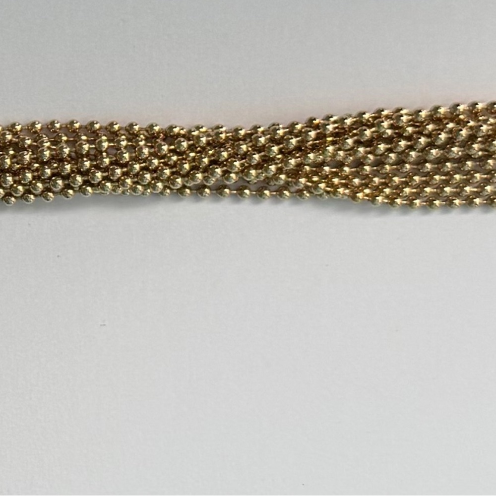 Vintage Joseph Esposito Stocko Matte GoldTone Multi-Chain Torsade Necklace - Picture 6 of 7